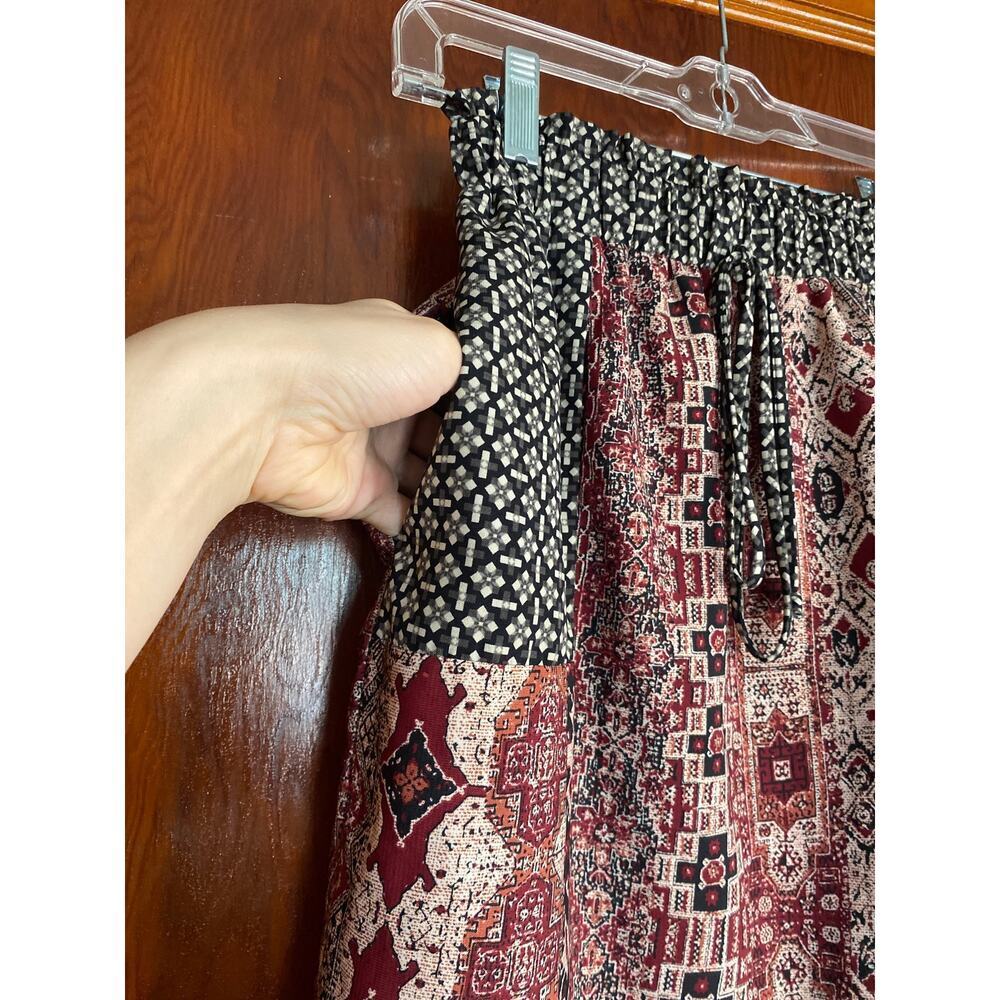 Lightweight Patchwork Blue Rain Mini Skirt Small - image 3